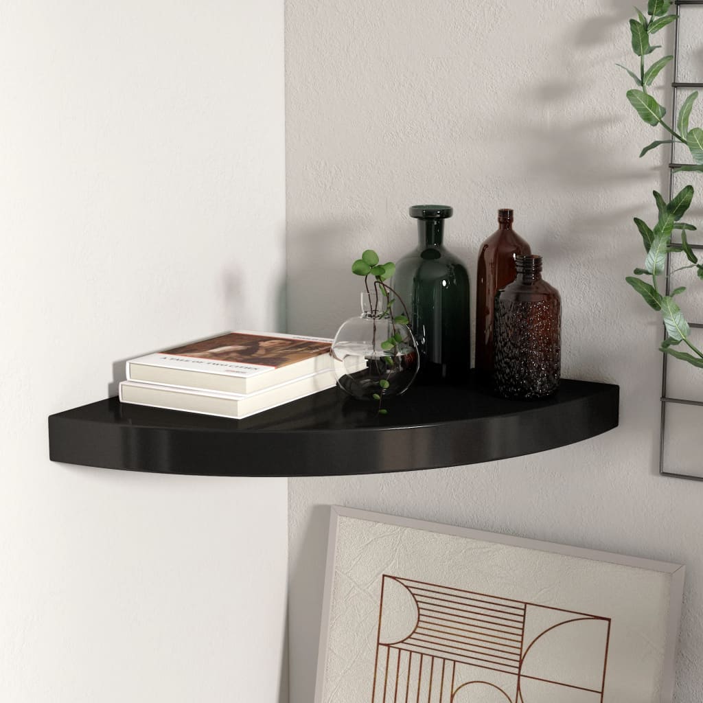 vidaXL Wall Corner Shelf Floating Corner Shelf Wall Mounted Display Shelf-8