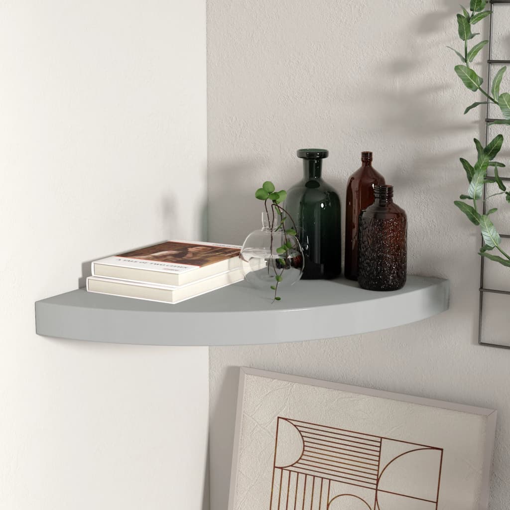 vidaXL Wall Corner Shelf Floating Corner Shelf Wall Mounted Display Shelf-20