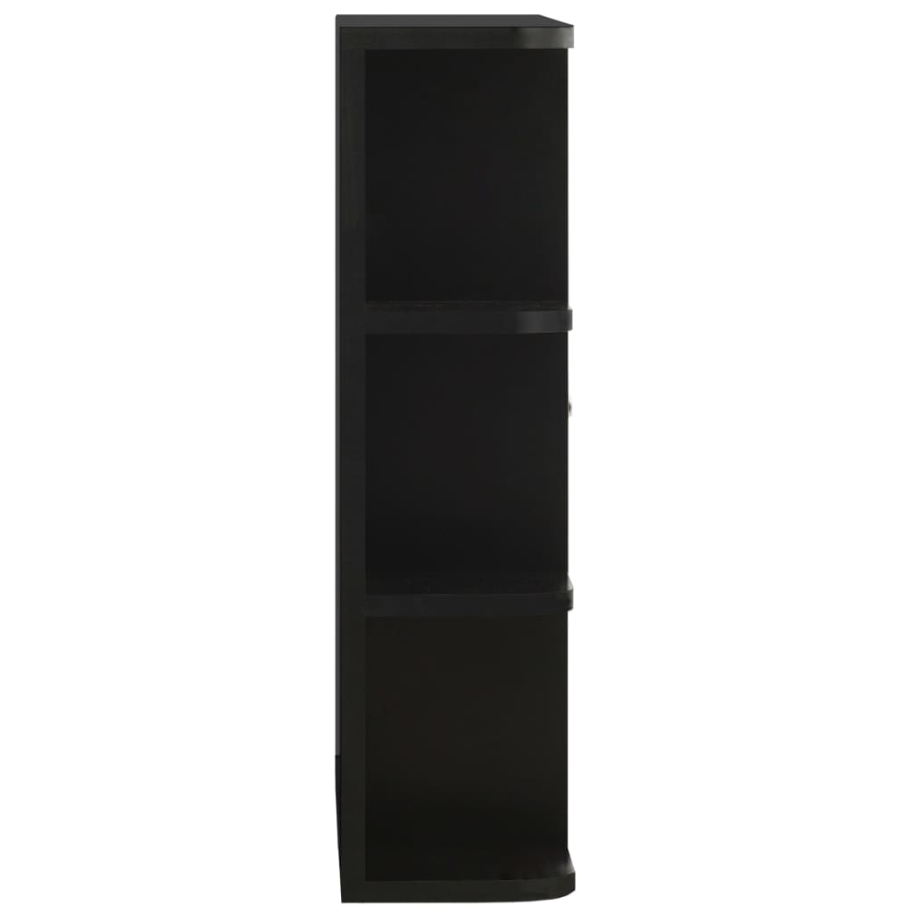 vidaXL Bathroom Mirror Cabinet Black 26