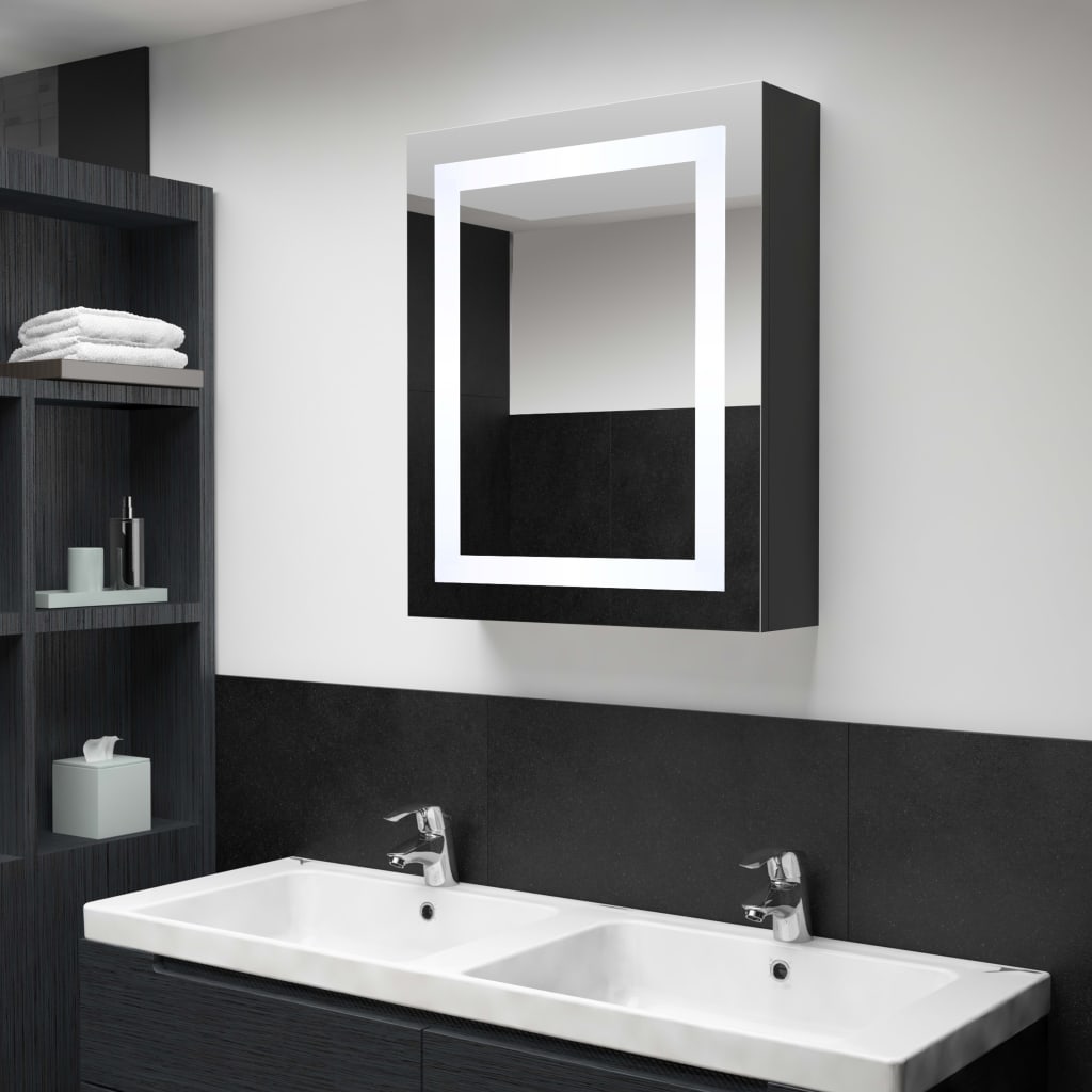 vidaXL LED Bathroom Mirror Cabinet 19.7