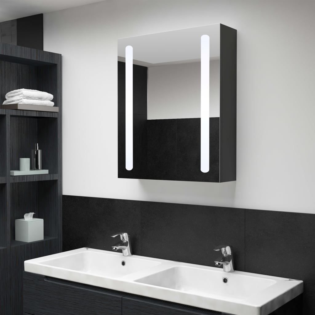 vidaXL LED Bathroom Mirror Cabinet 19.7