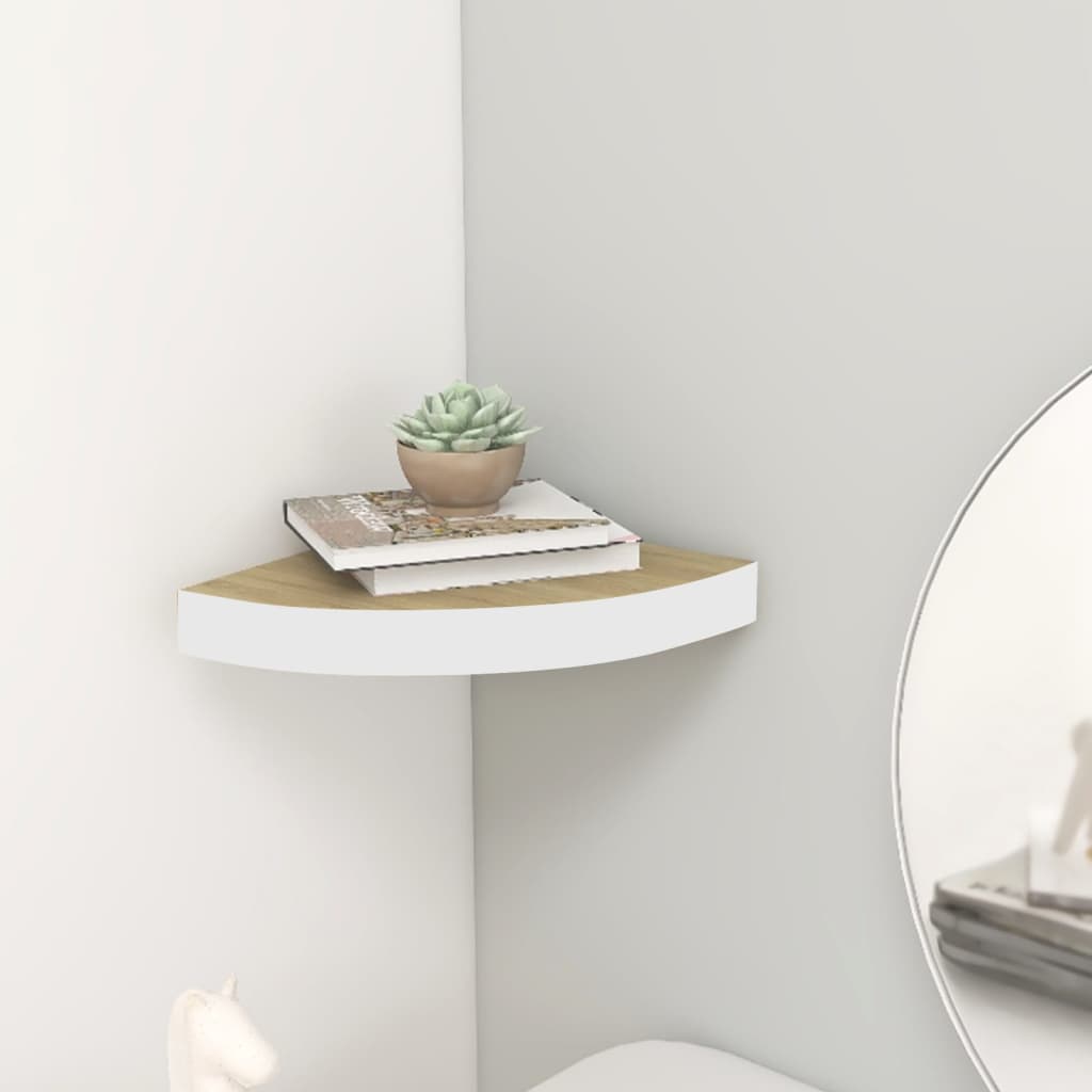 vidaXL Wall Corner Shelf Floating Corner Shelf Wall Mounted Display Shelf-44