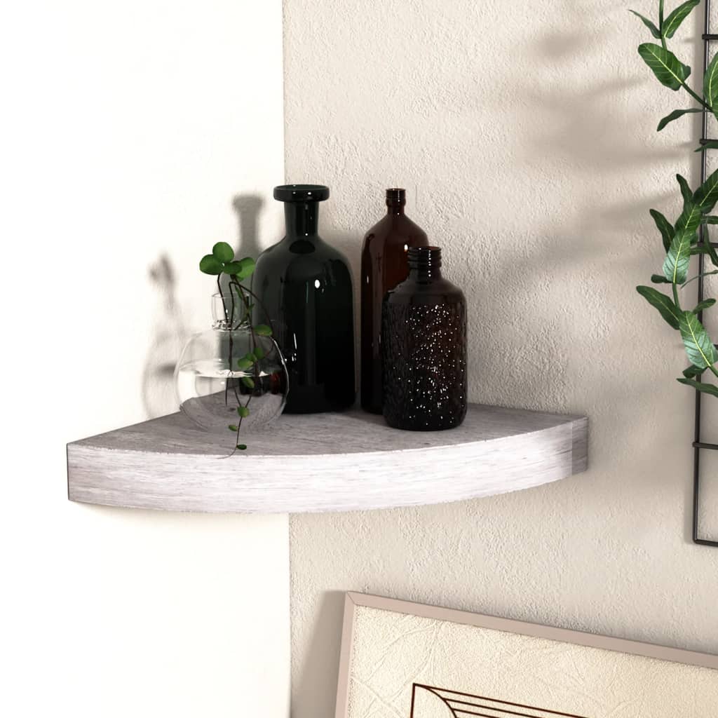 vidaXL Wall Corner Shelf Floating Corner Shelf Wall Mounted Display Shelf-13