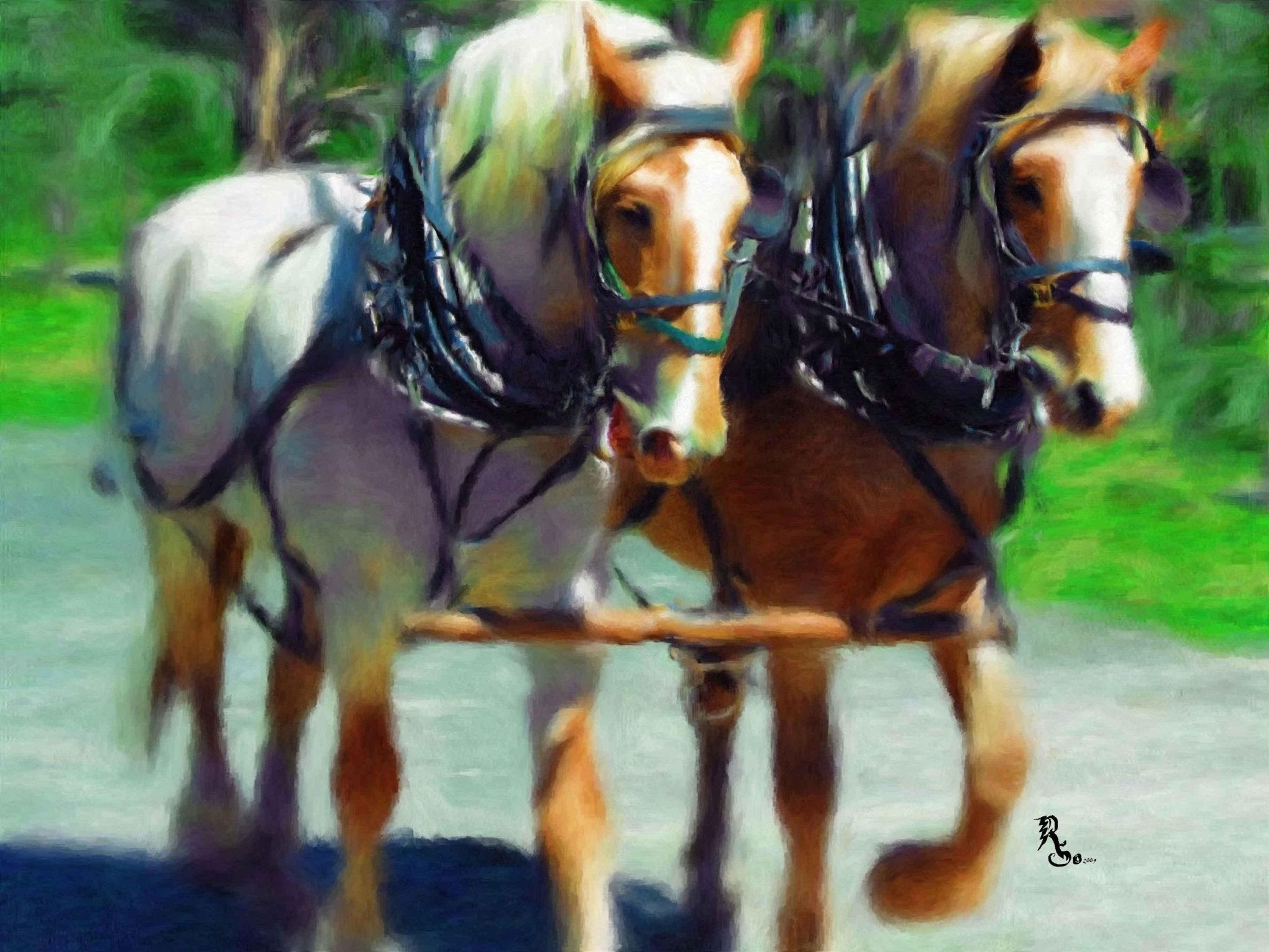 🐎 Tymeless Wonders Draft Horses Wall Decal (4 Sizes Available)