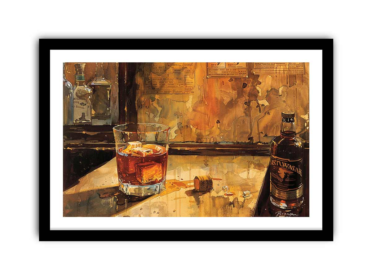 Vintage whiskey Framed Print 2-0