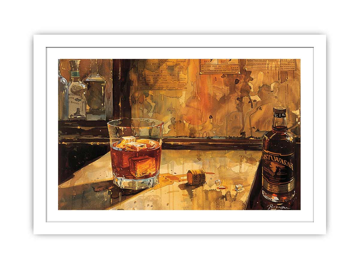 Vintage whiskey Framed Print 2-1