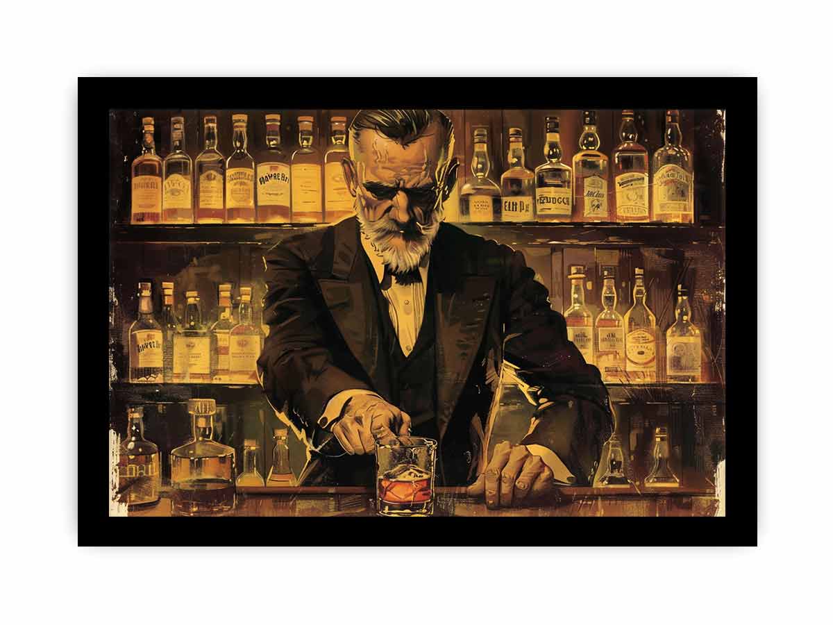 Vintage whiskey Framed print-2