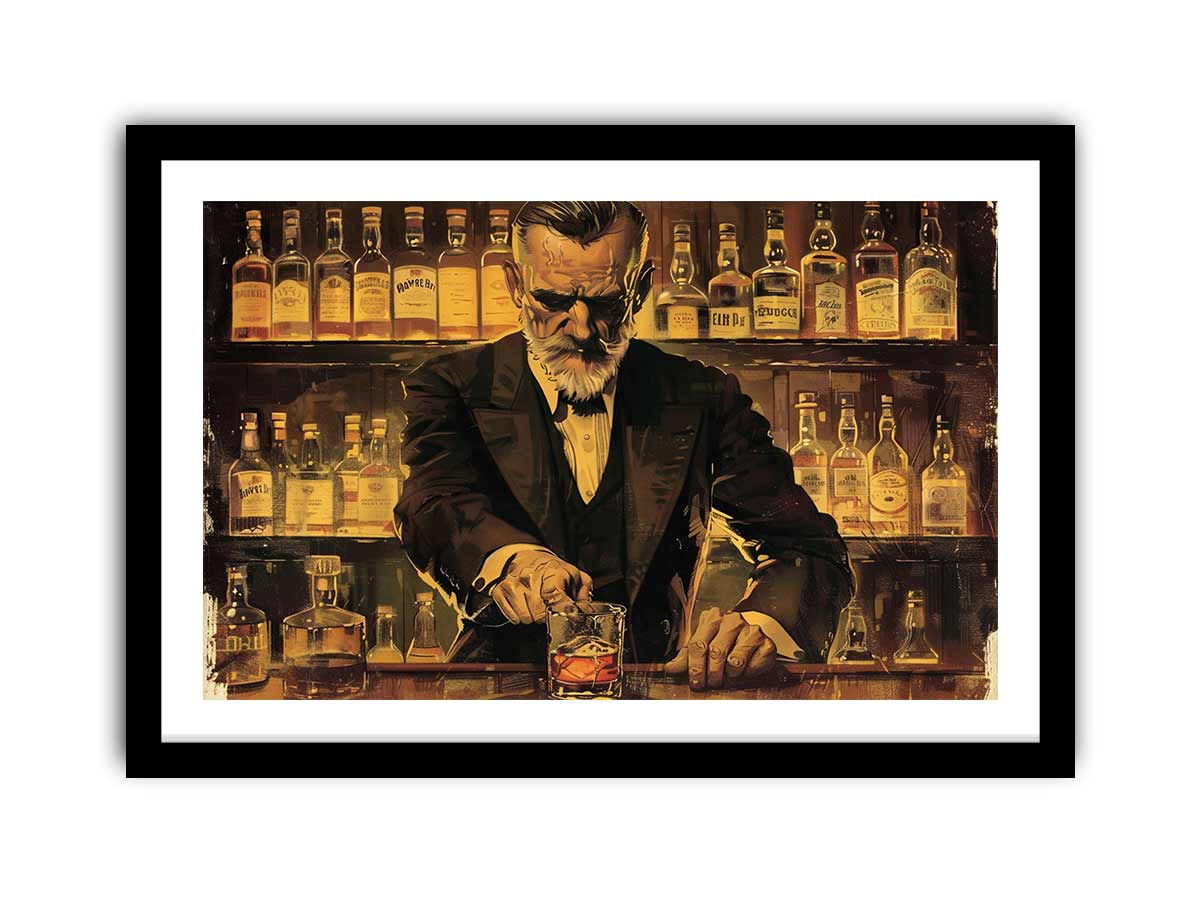 Vintage whiskey Framed print-0