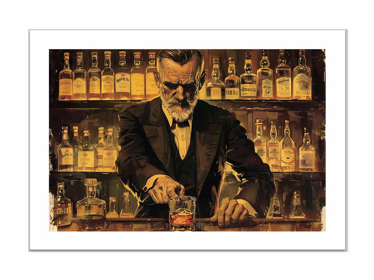 Vintage whiskey Framed print-3