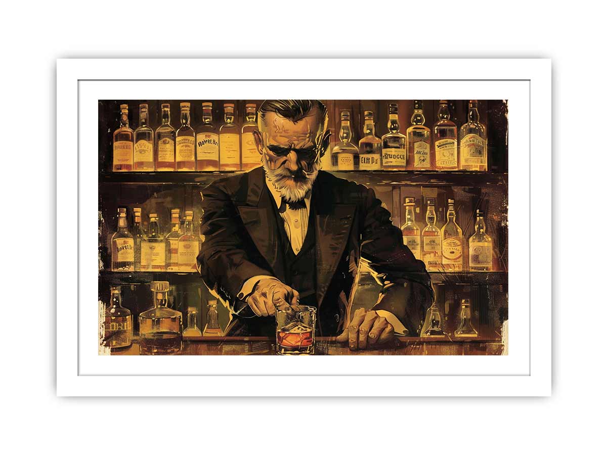 Vintage whiskey Framed print-1