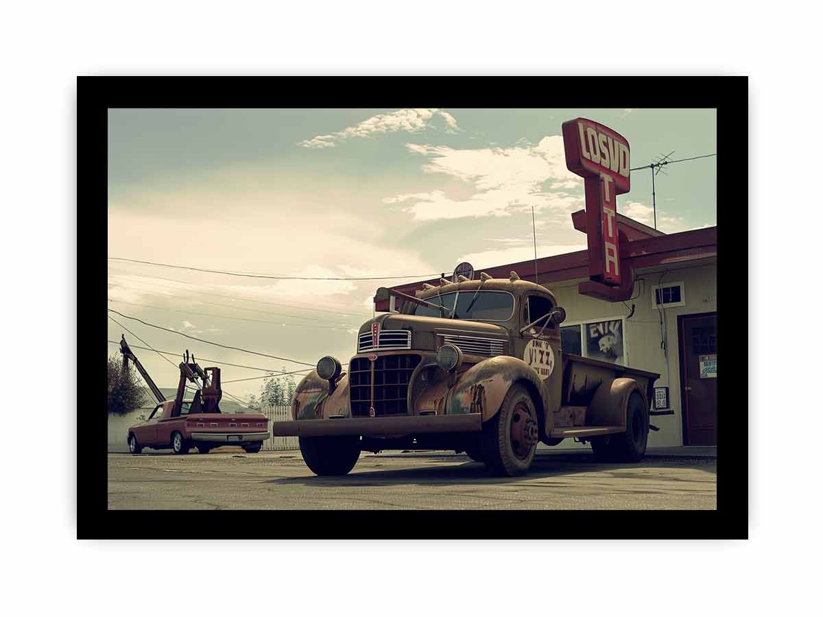 Vinatge Truck Framed Print-2