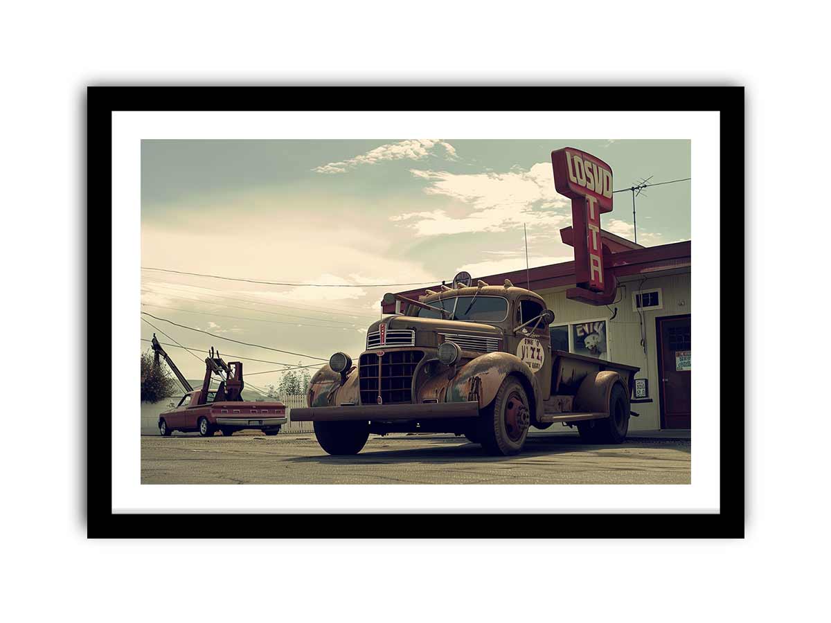 Vinatge Truck Framed Print-0