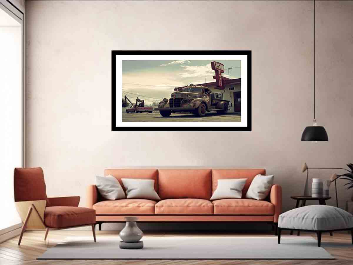 Vinatge Truck Framed Print-4