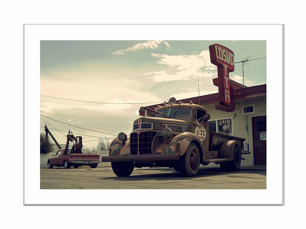 Vinatge Truck Framed Print-3