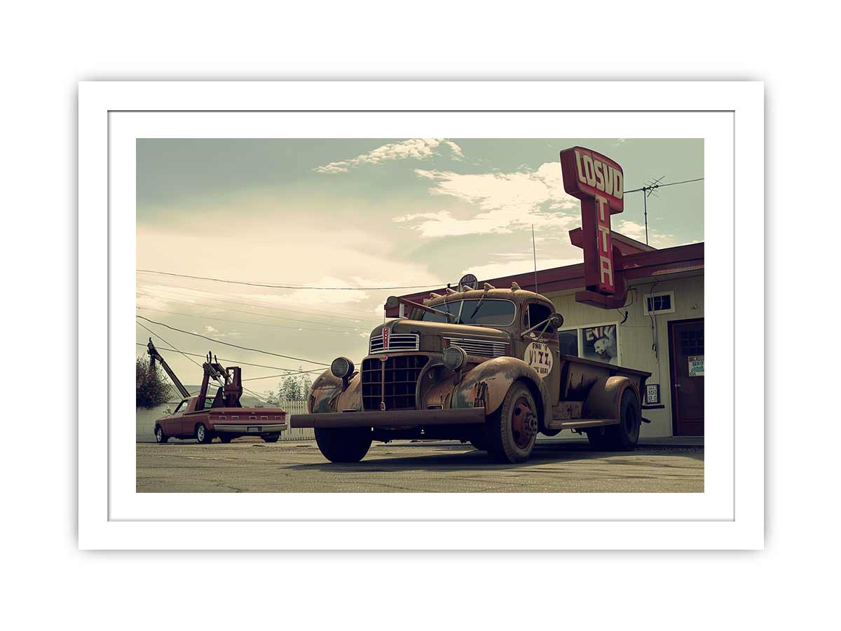 Vinatge Truck Framed Print-1