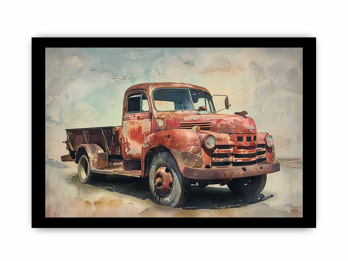 Vinatge Truck Framed Print-2