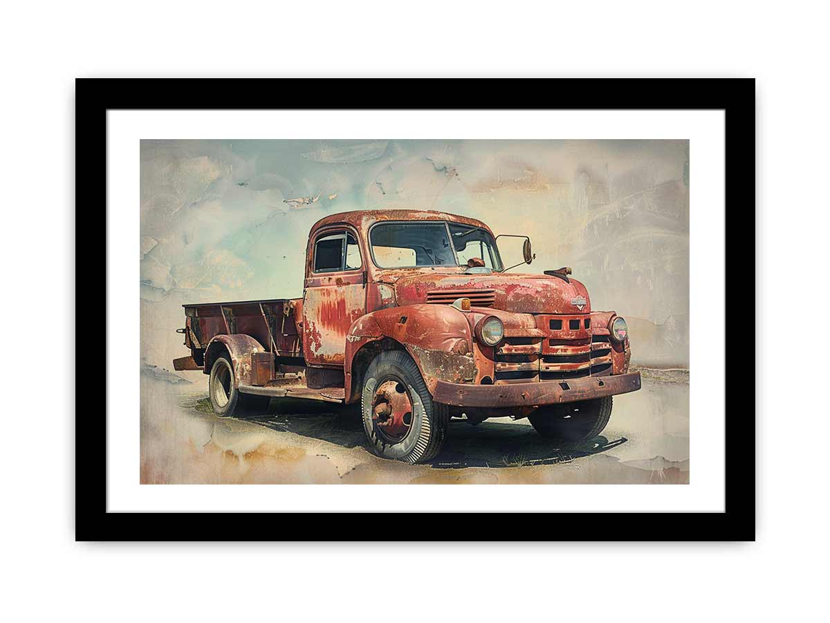 Vinatge Truck Framed Print-0