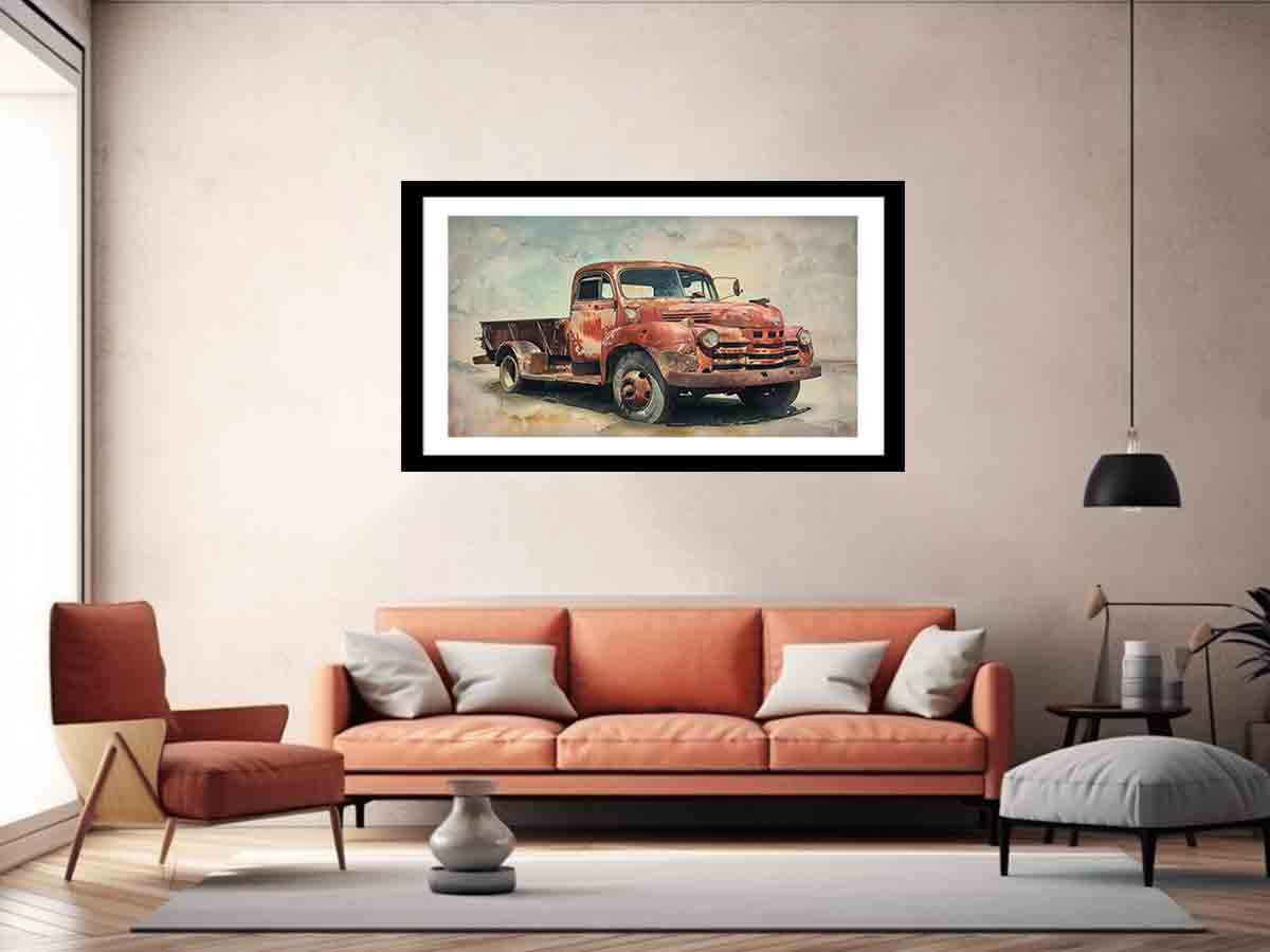Vinatge Truck Framed Print-4