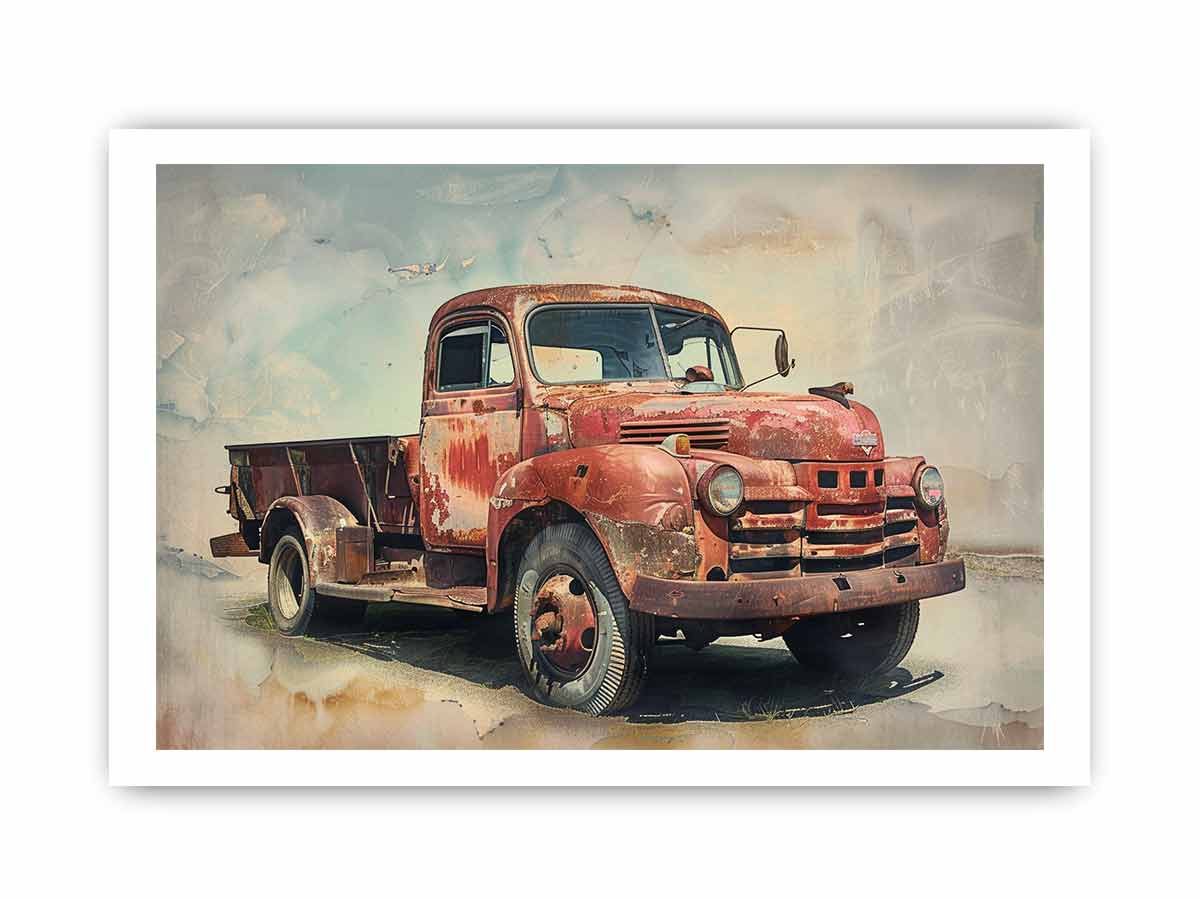 Vinatge Truck Framed Print-3