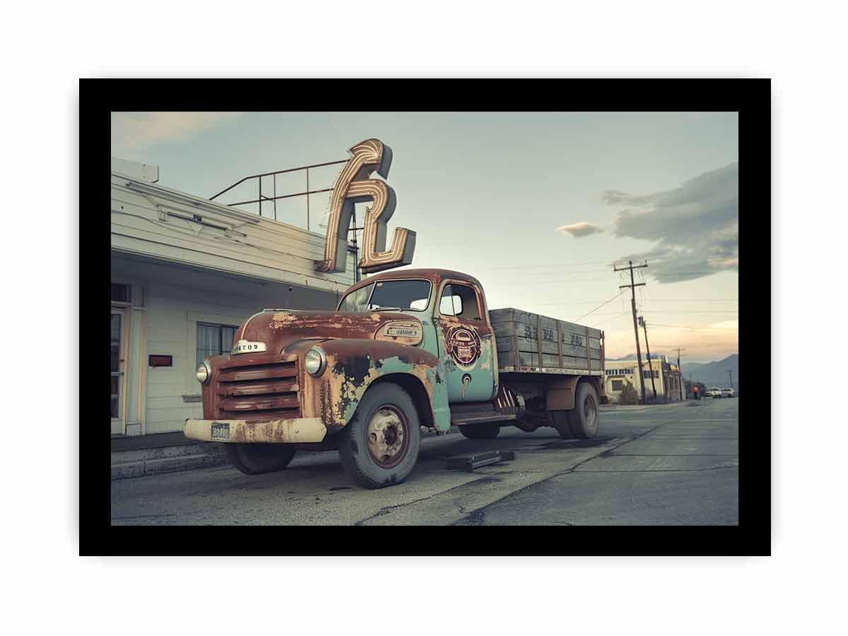 Vinatge Truck Framed Print Art-2