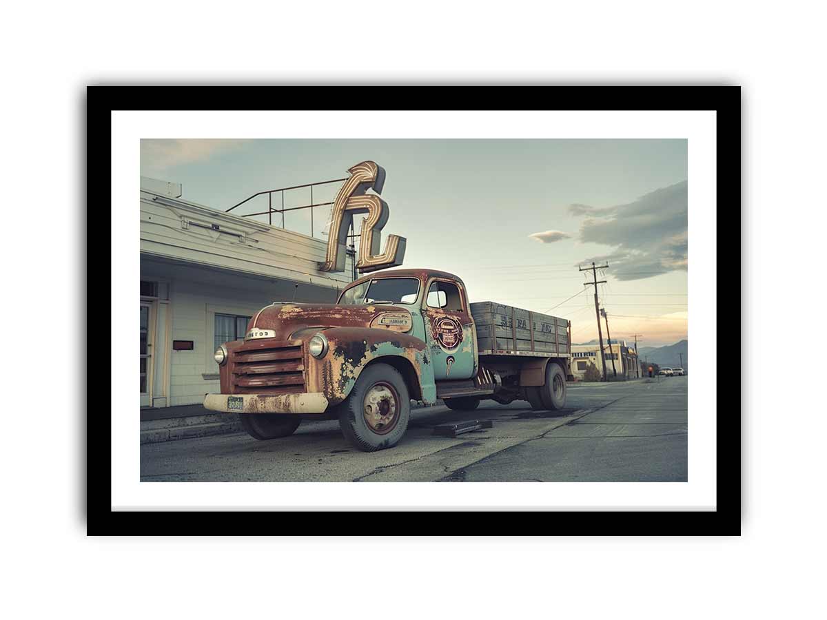 Vinatge Truck Framed Print Art-0