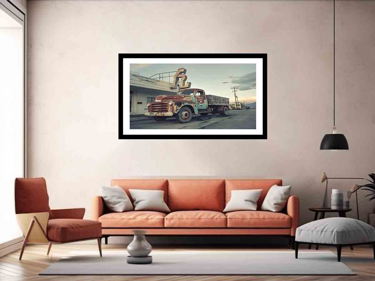 Vinatge Truck Framed Print Art-4