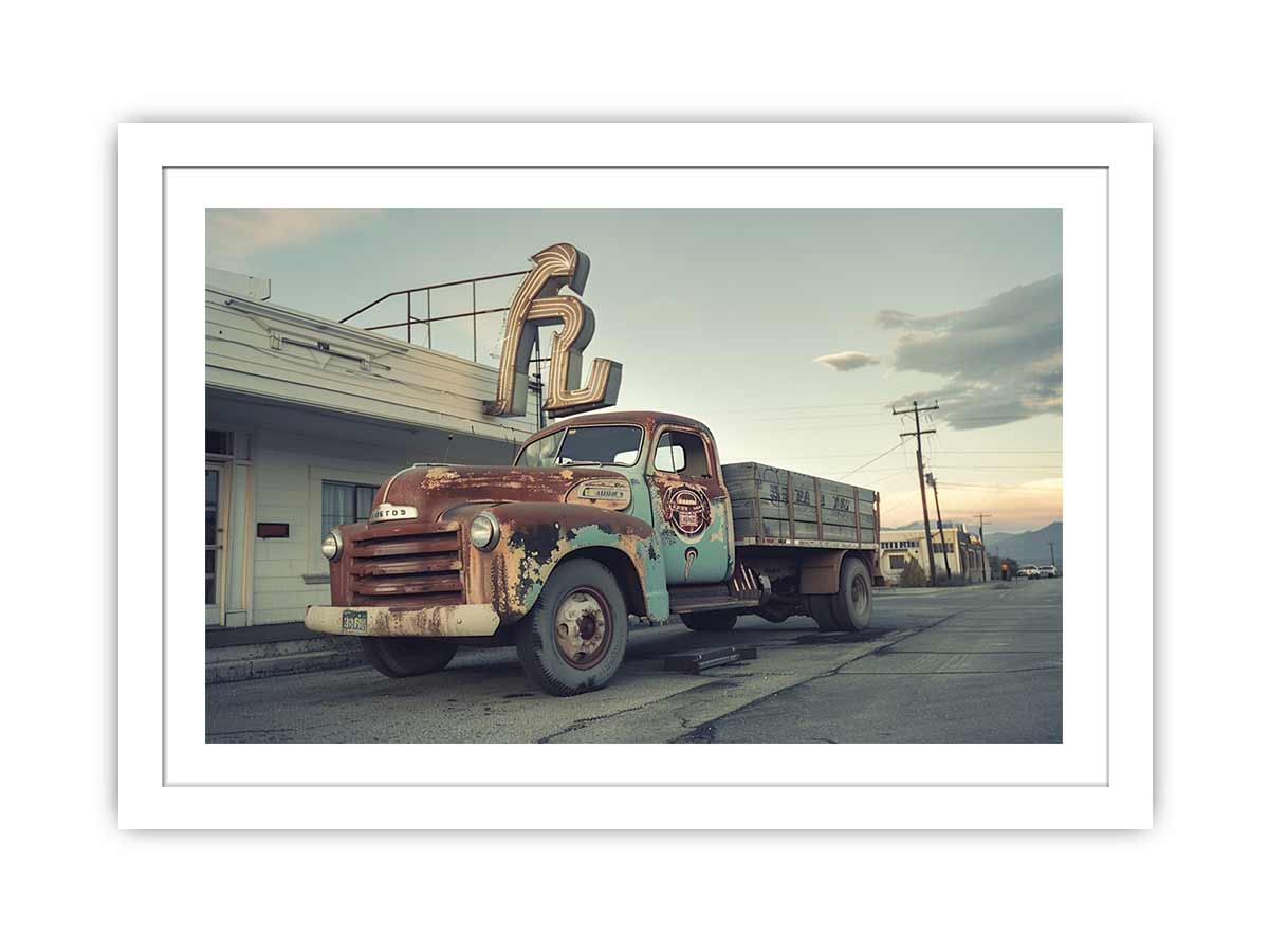 Vinatge Truck Framed Print Art-1