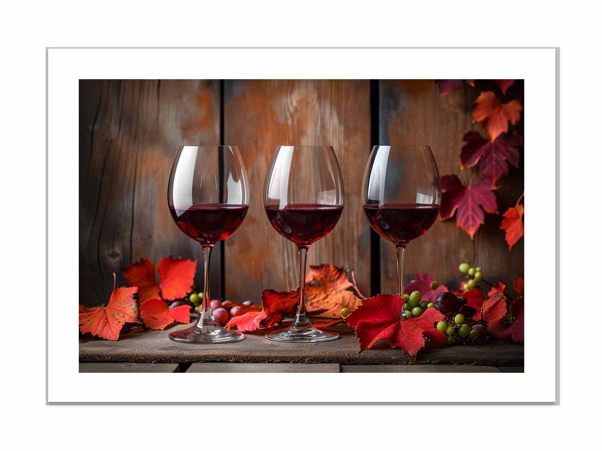 Red wine Frame print-3