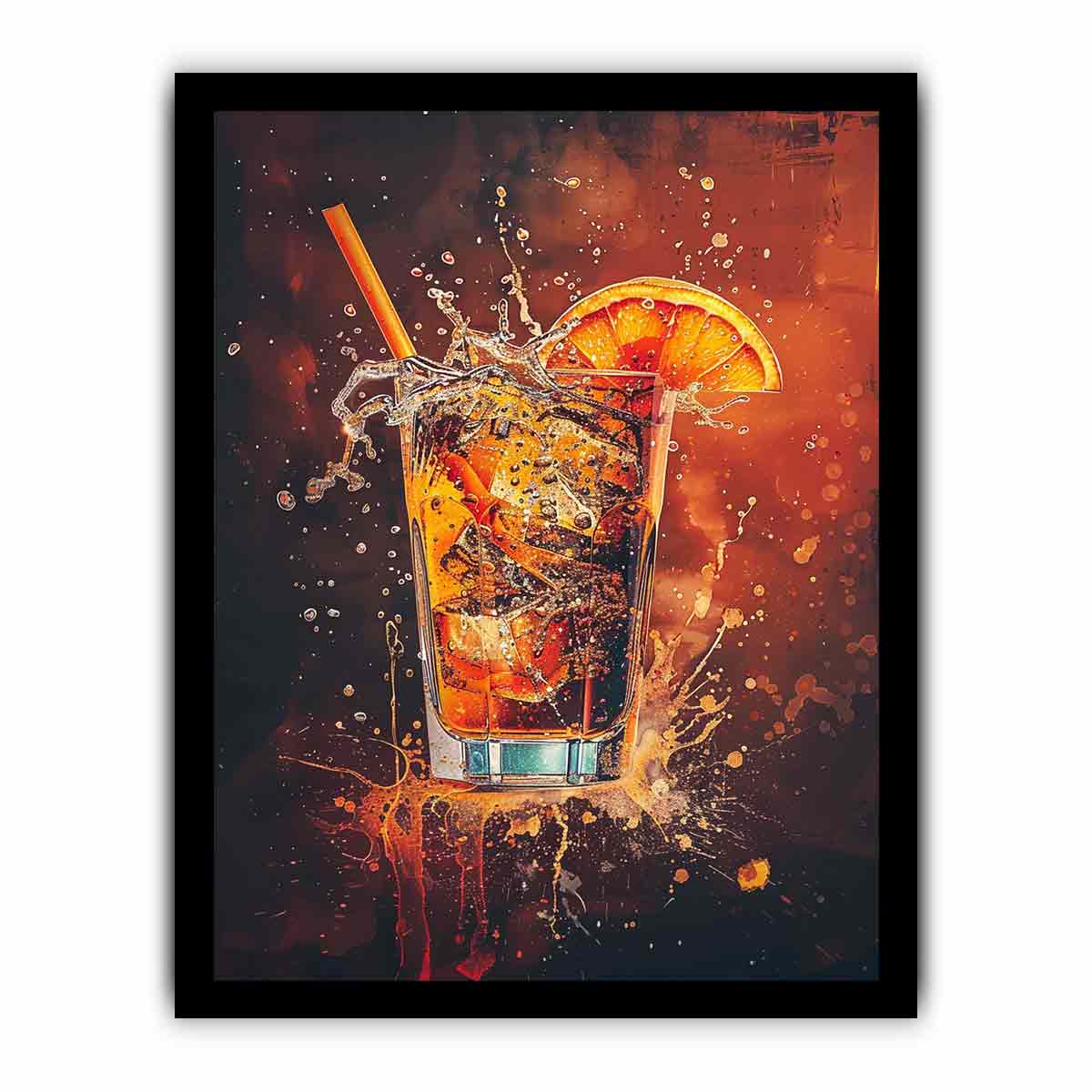 Whiskey Glass Framed Print-2