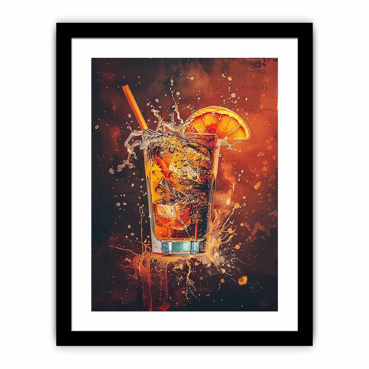 Whiskey Glass Framed Print-0