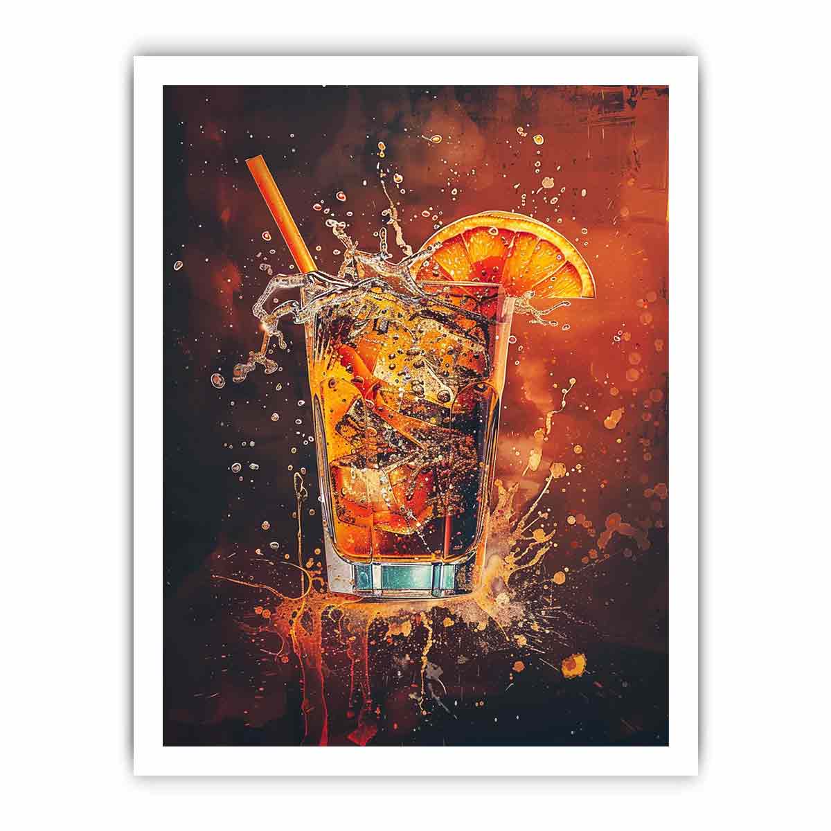Whiskey Glass Framed Print-3