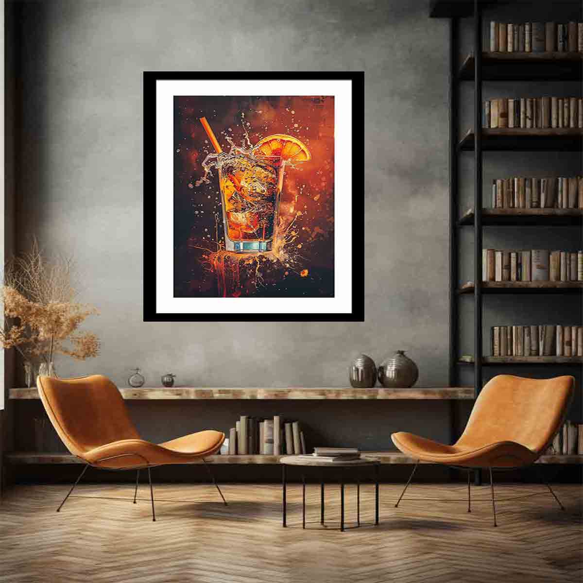 Whiskey Glass Framed Print-4