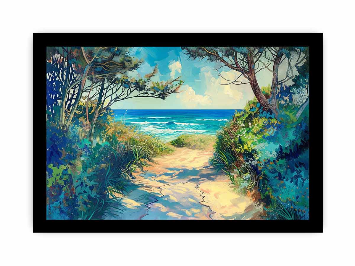 Beach Path Framed Framed Print-2