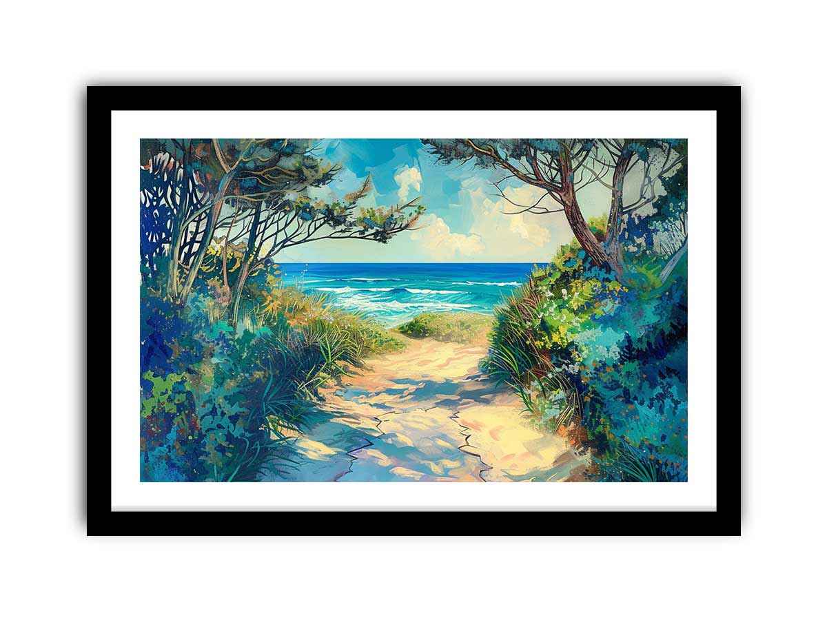 Beach Path Framed Framed Print-0