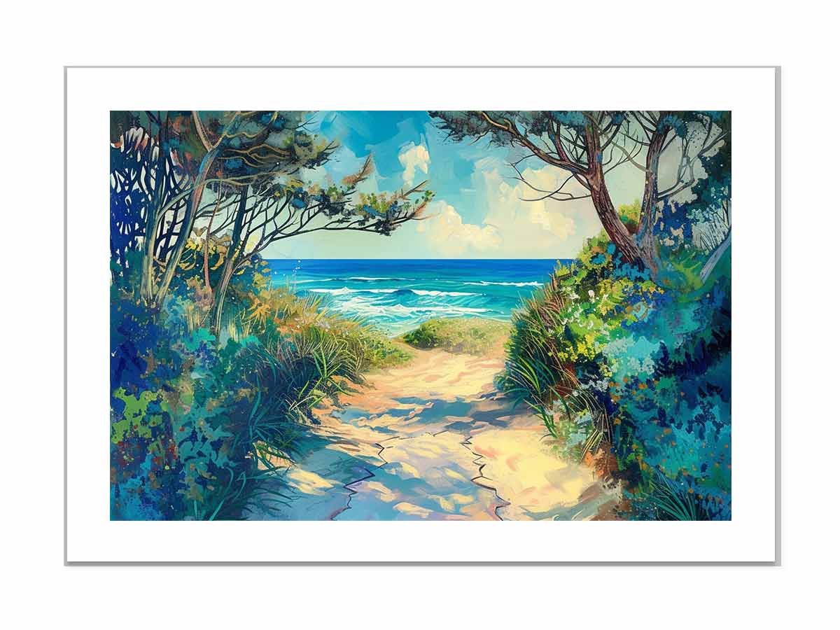 Beach Path Framed Framed Print-3