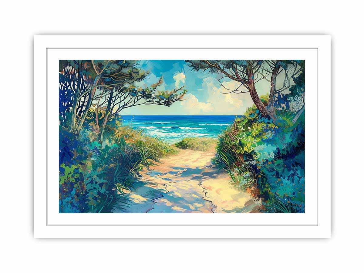 Beach Path Framed Framed Print-1