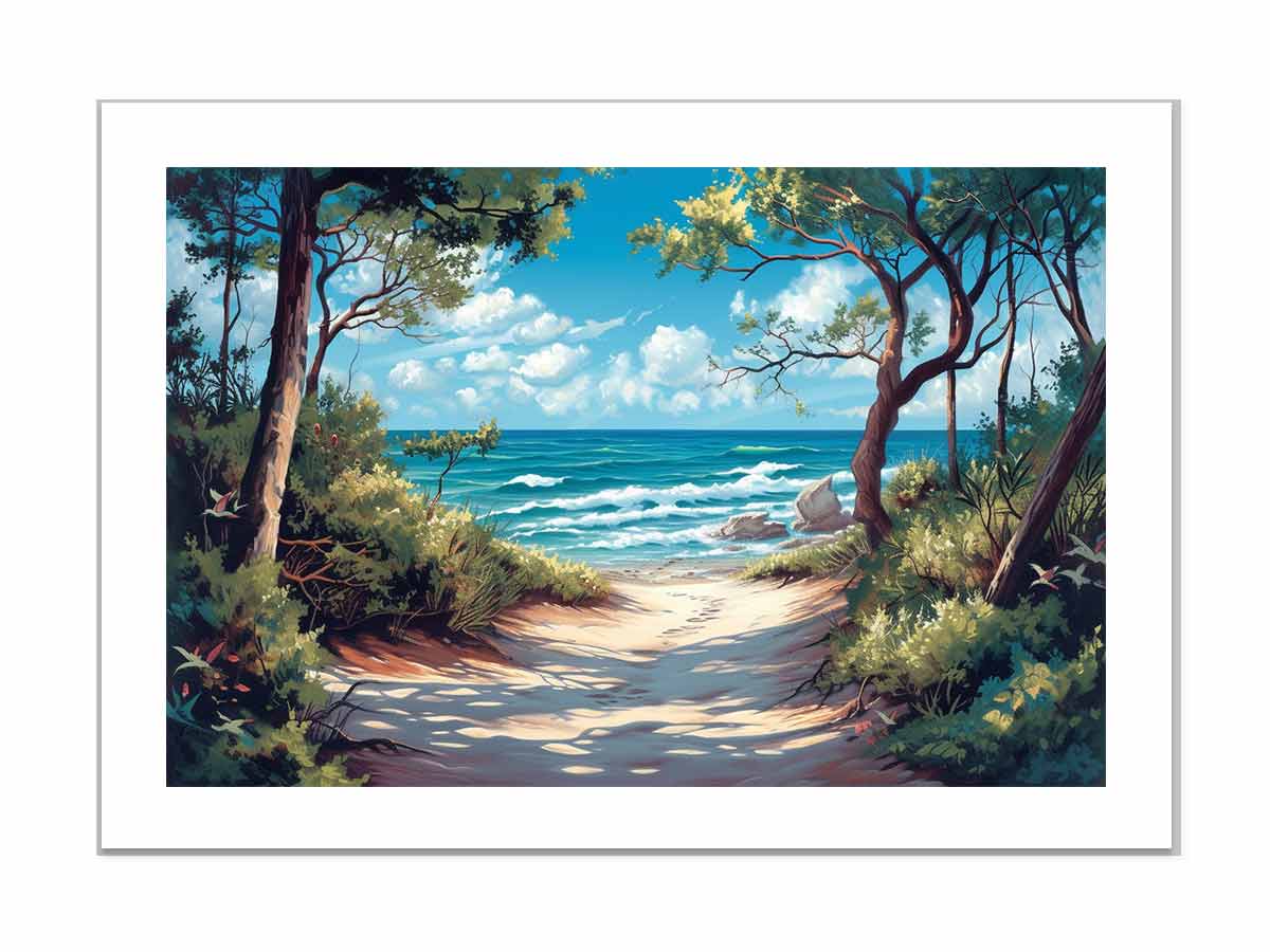 Beach Path  Framed Print-3