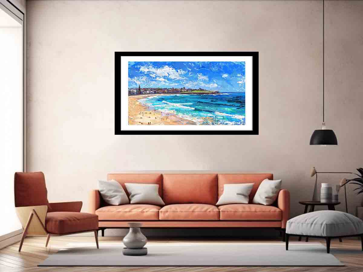 Bondi Beach Art Framed Print-4