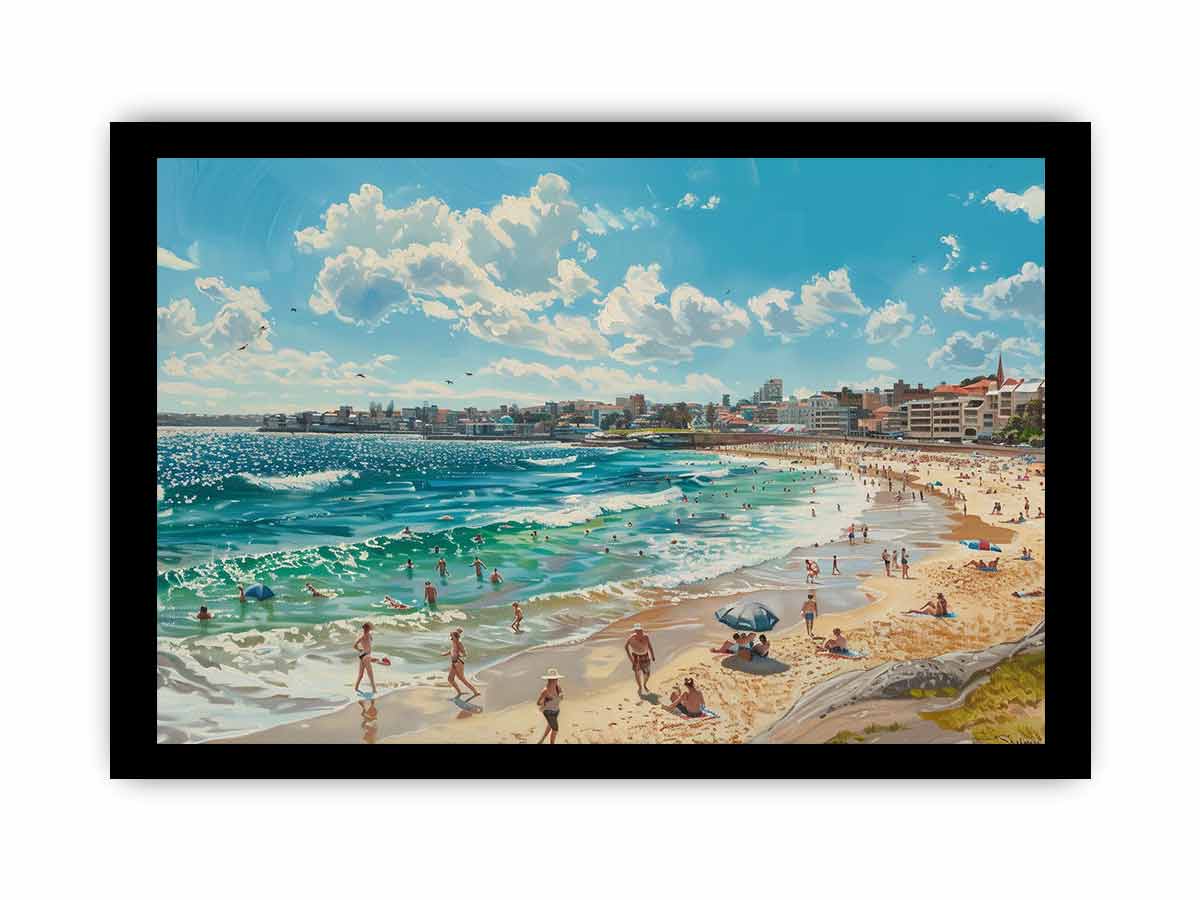 Bondi Beach Art Framed Print-2