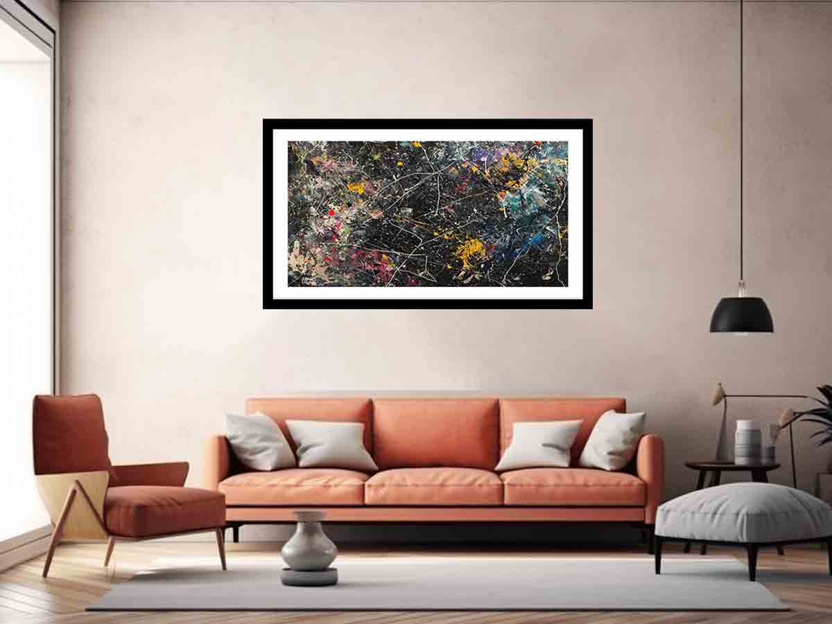 Color Drip Framed print-4