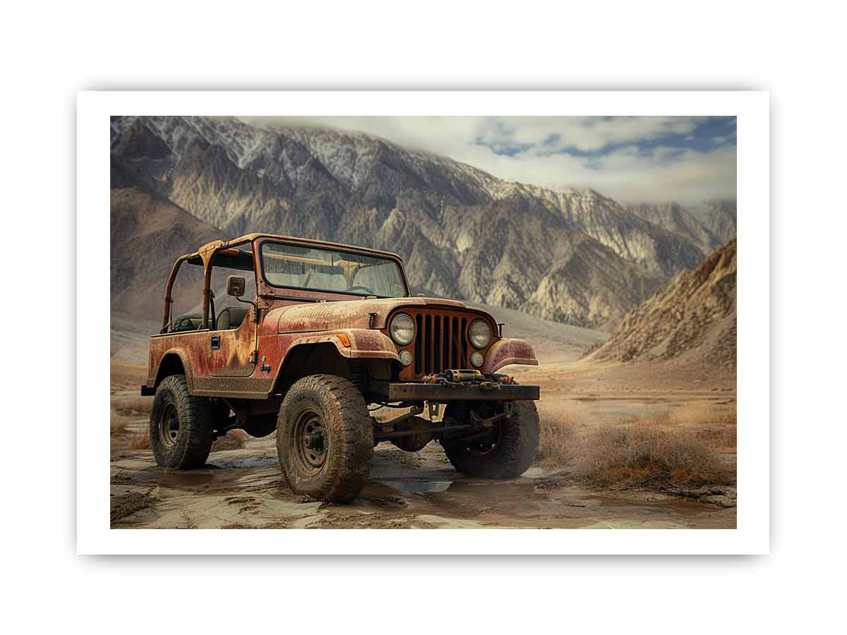 Vinatge Jeep Framed Print-3