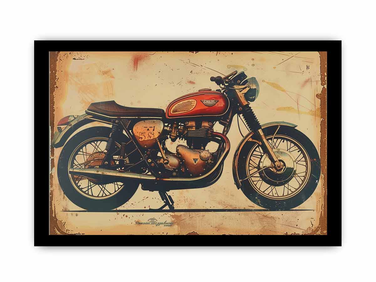 Vintage Motorcyle Framed Print-2