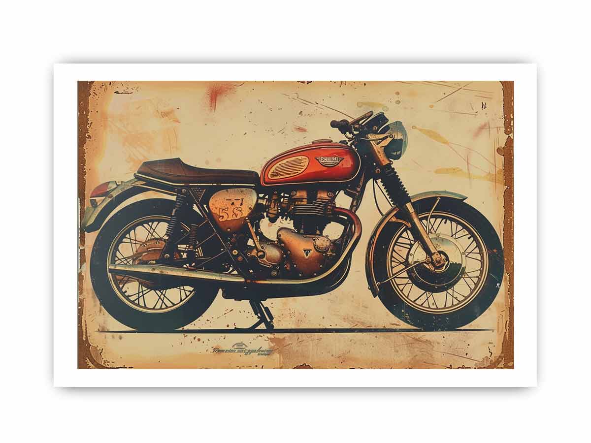 Vintage Motorcyle Framed Print-3