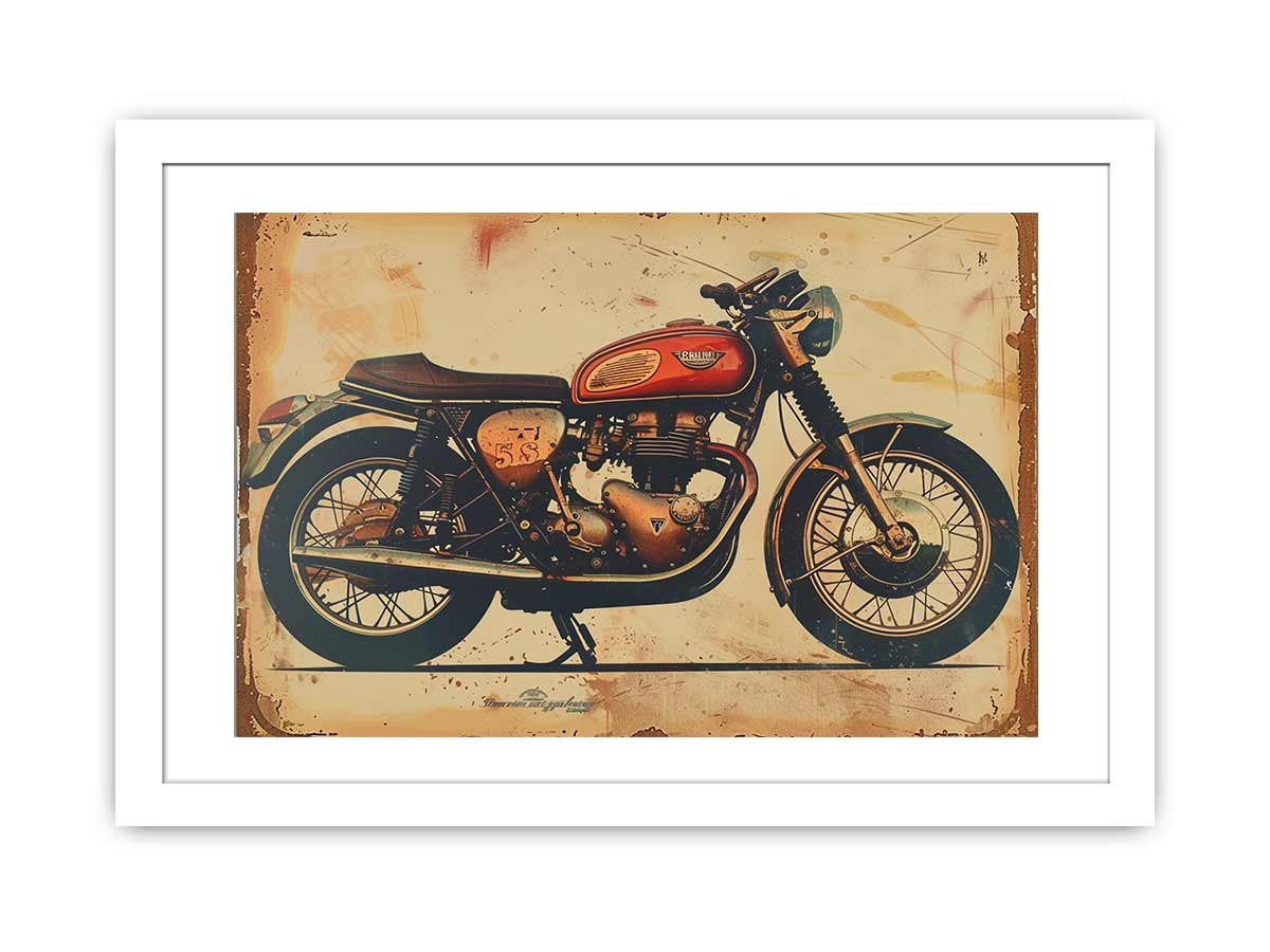 Vintage Motorcyle Framed Print-1