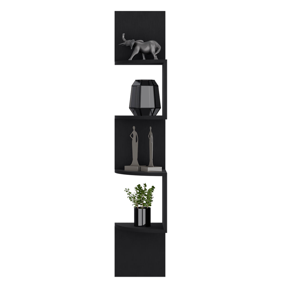 Shelve Crestone, 4-Tier Open Shelving, Black Wengue Finish-1