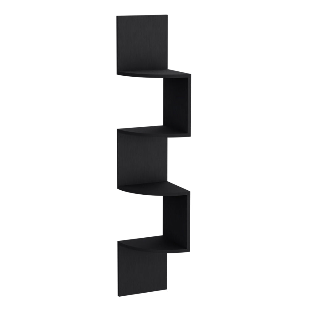 Shelve Crestone, 4-Tier Open Shelving, Black Wengue Finish-2