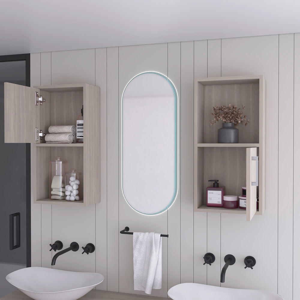 Medicine Cabinet Florence, Bathroom, White Oak-1