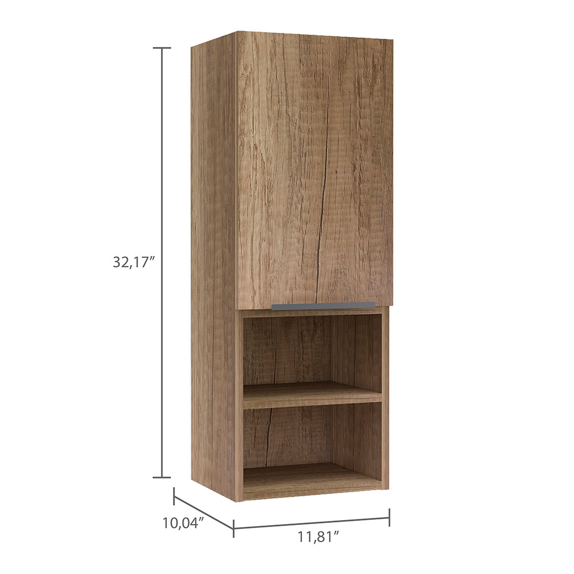 Medicine Cabinet Hazelton, Two Interior Shelves, Pine Finish-4