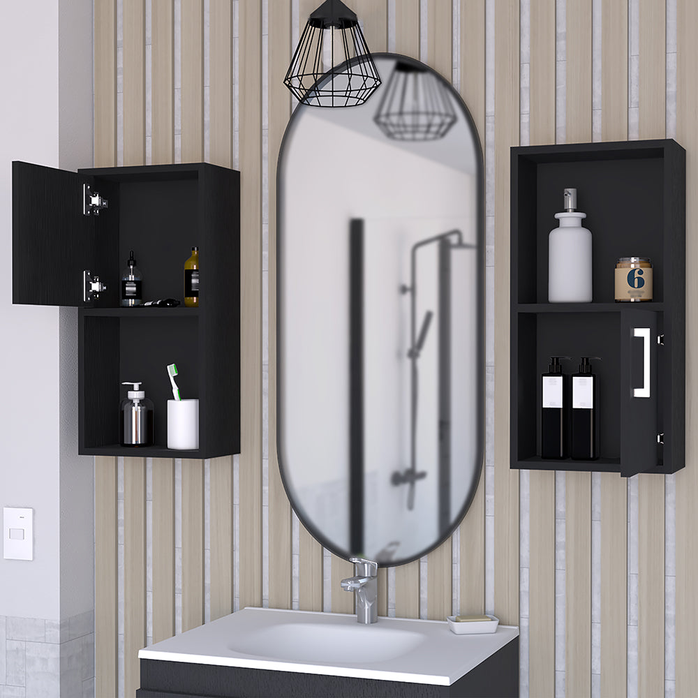 Medicine Cabinet Florence, Bathroom, Black-1