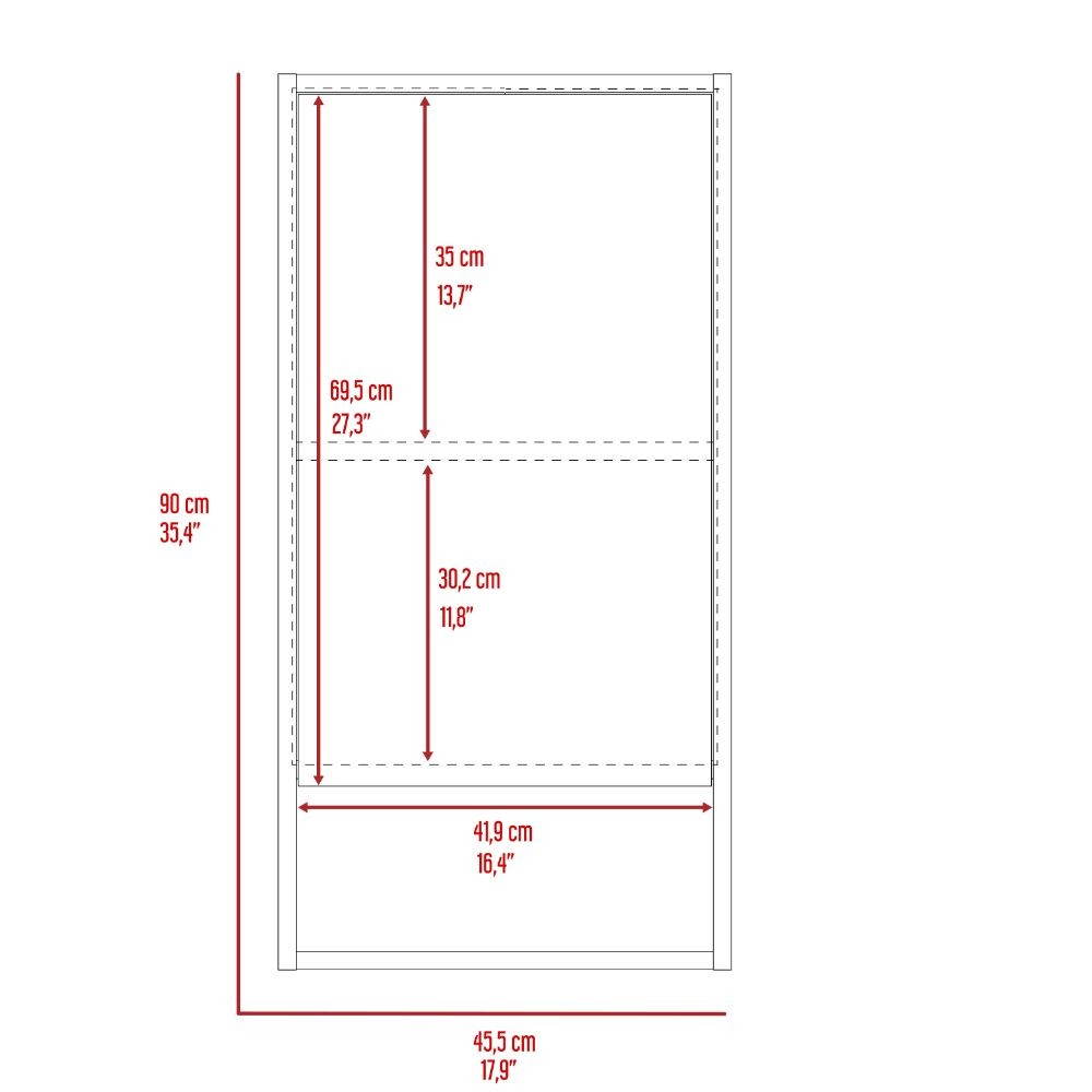 Medicine Cabinet Irvine, One External Shelf, Black Wengue Finish-4